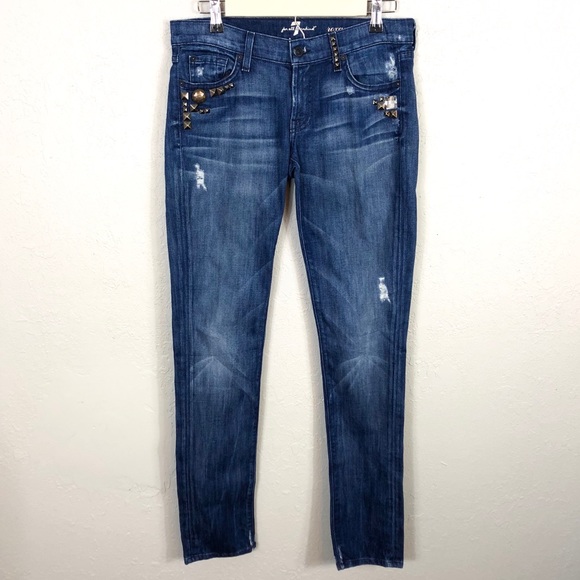 7 For All Mankind Denim - 7FAMK | Roxanne Bling Jeweled Skinny Jeans